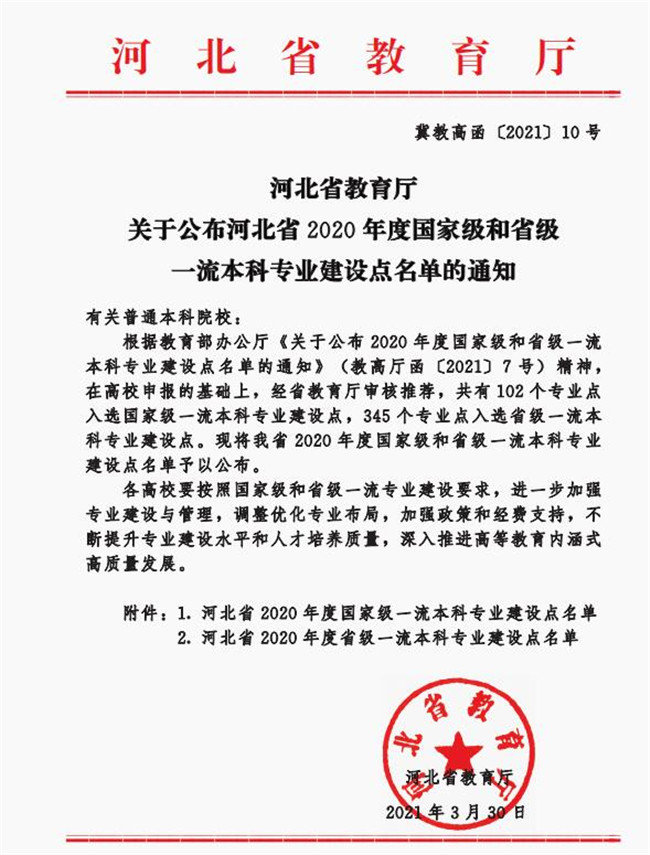 米乐官网会计学等三个专业成功获批省级一流专业建设点
