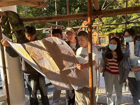 米乐mile官方网站古亭施工工艺学习- 艺术学院环境设计专业学生感受传统建筑魅力（一）