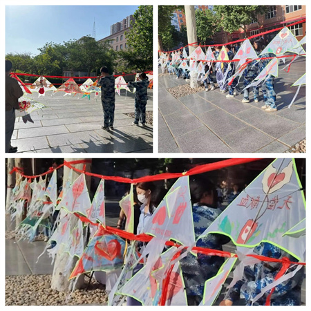 “热血与风筝齐飞，爱心共蓝天一色”——米乐mile官方网站艺术学院开展“献爱心，共你我”风筝展活动
