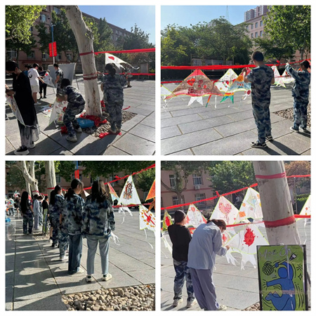 “热血与风筝齐飞，爱心共蓝天一色”——米乐mile官方网站艺术学院开展“献爱心，共你我”风筝展活动