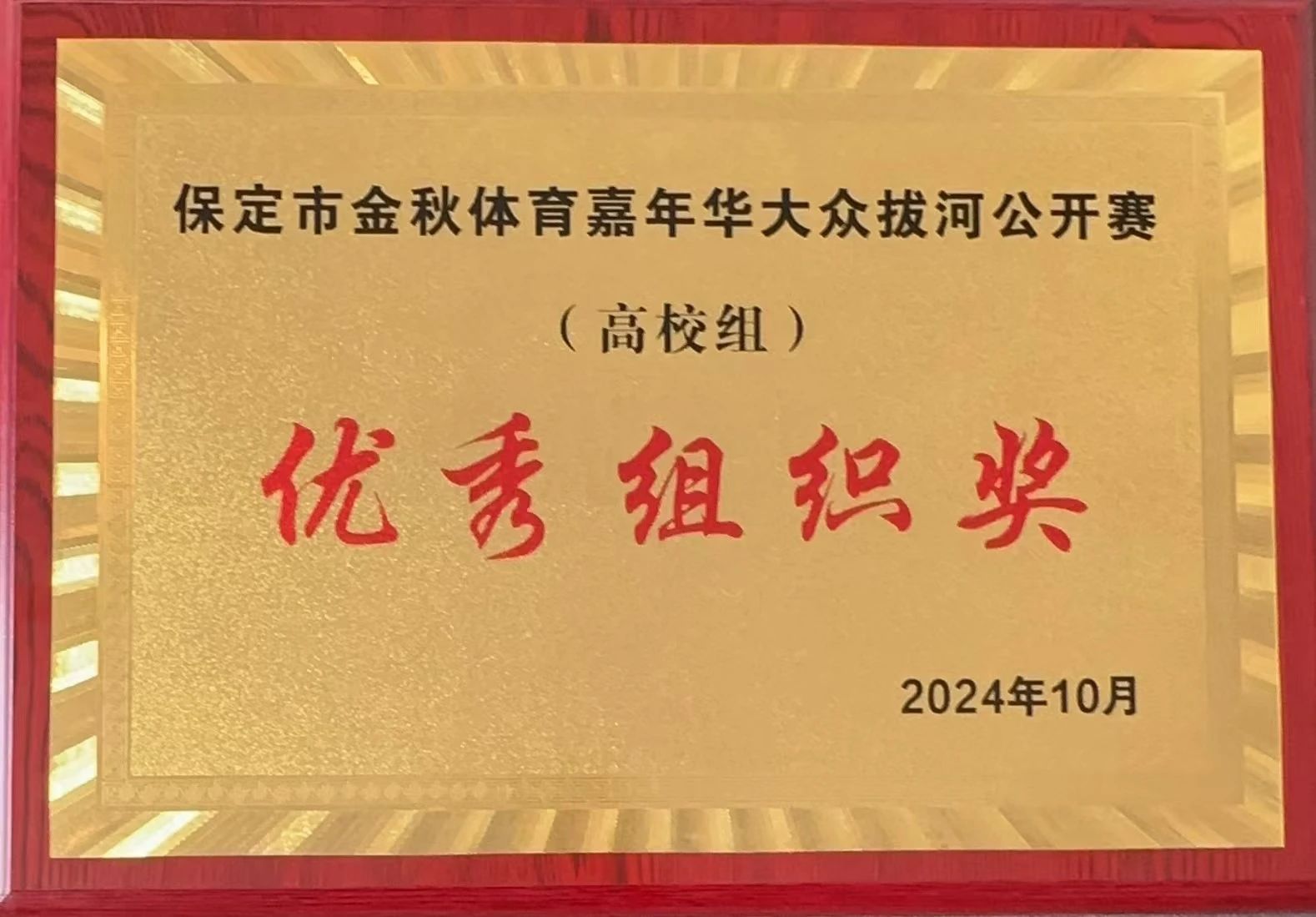 【团团速递】喜报|米乐官网在保定市金秋体育嘉年华拔河比赛中获佳绩