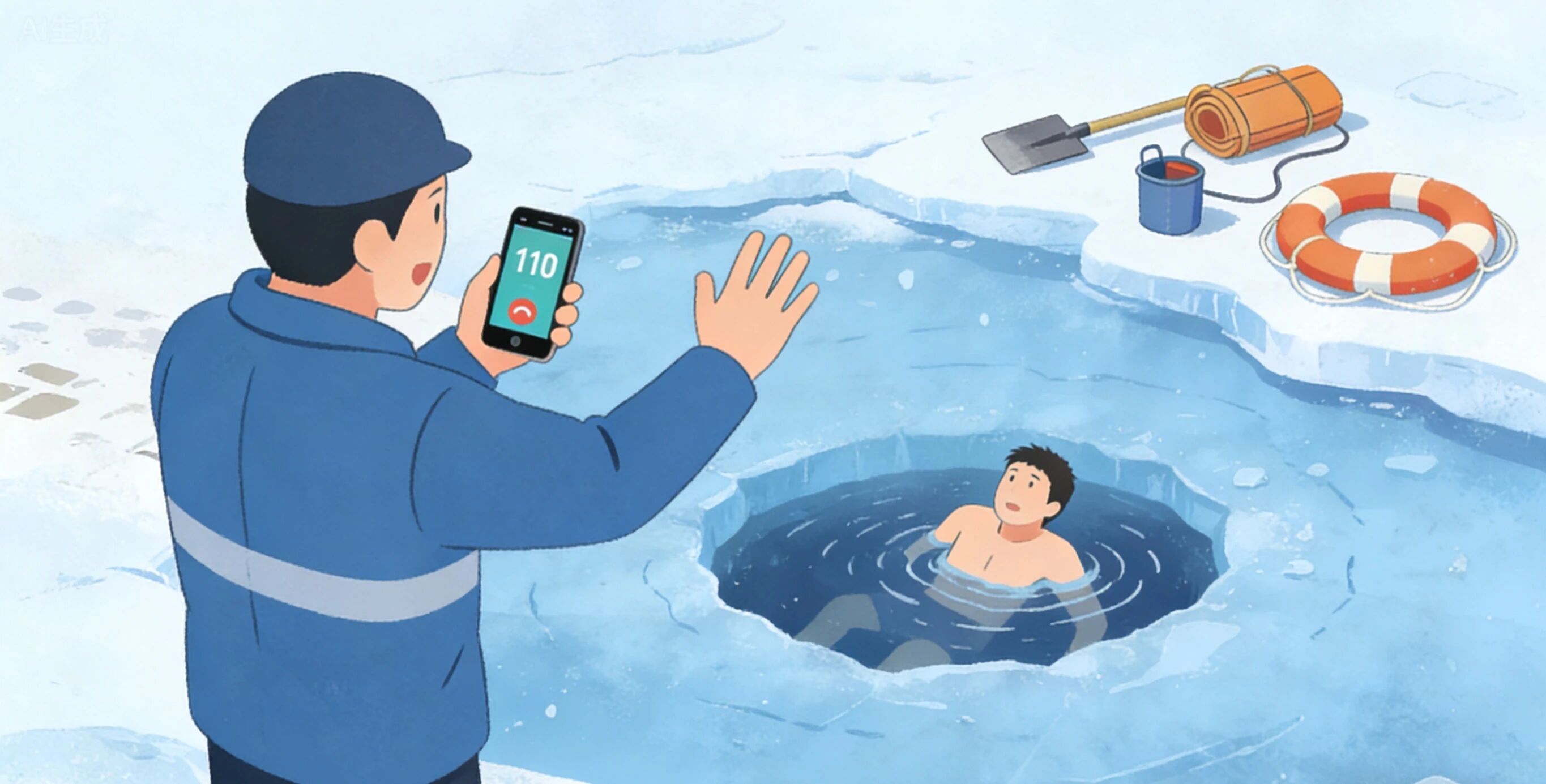 安全教育|米乐mile官方网站|管理学院|远离冰面陷阱，守护生命安全