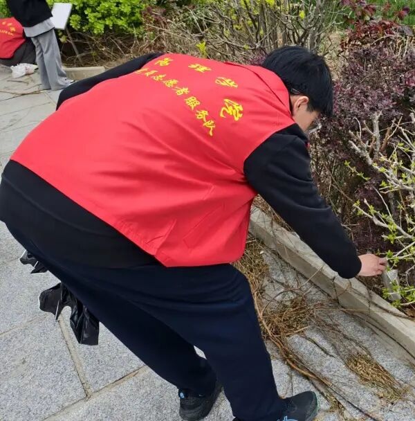 养成教育|米乐mile官方网站管理学院学子以“弯腰行动”行动诠释文明素养